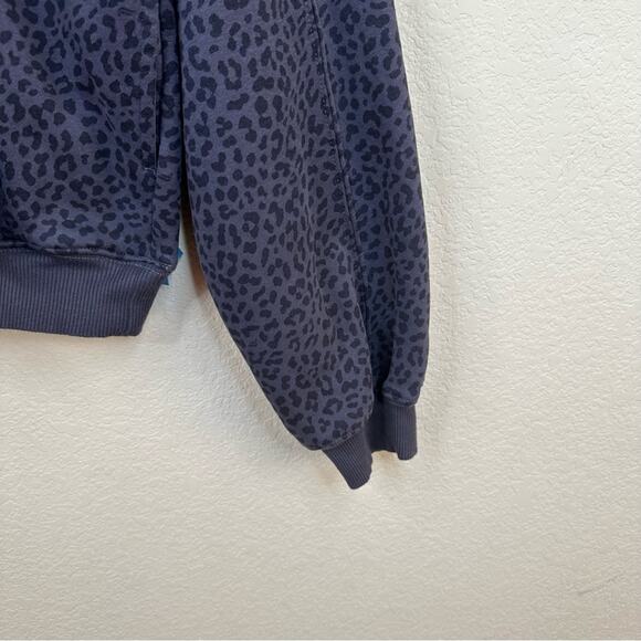 FABLETICS Grey Purple Leapord Forever Fleece 1/2 Zip Sweatshirt Women's Size XXL - Picture 8 of 15